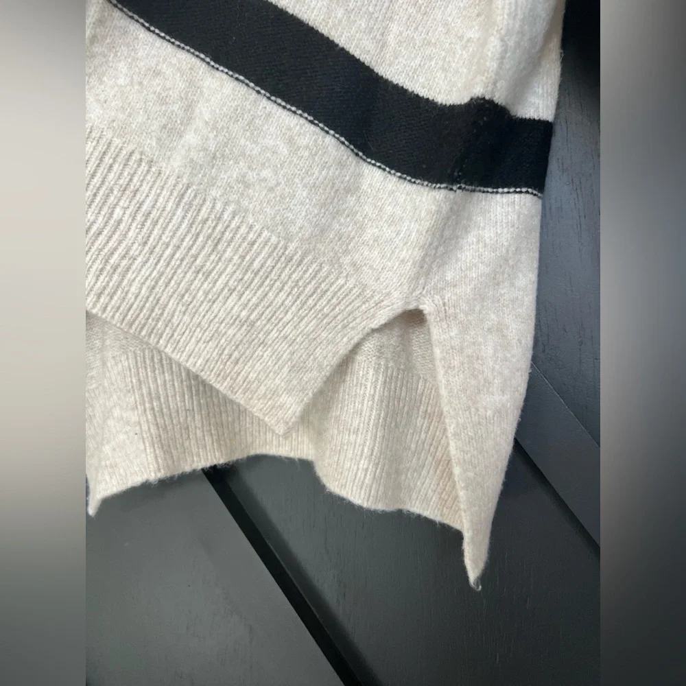 Line and Dot Rosie Striped Sweater in Oatmeal & Black, Size Small - Picture 5 of 10